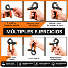 Cargar imagen en el visor de la galería, Fortalecedor de Mano Ajustable 5-60 kg
